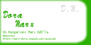 dora marx business card